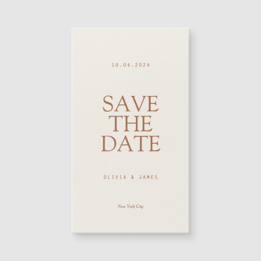 Eenvoudige warme herfstbruiloft Save the date (Voorkant)