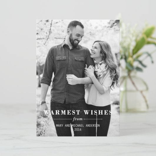 Eenvoudige warme wensen (Staand voorkant)