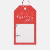 Eenvoudige warme wensen #Christmas #Holiday Cadeaulabel (Voorkant)