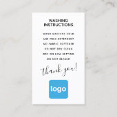 Eenvoudige wasinstructies Logo toevoegen Visitekaartje (Voorkant)