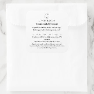 Eenvoudige waslabels vierkante sticker