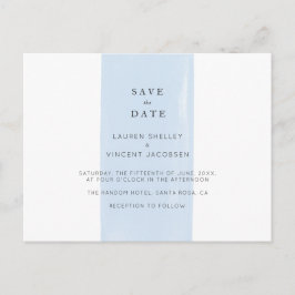 Eenvoudige Watercolor Trouw Save The Date Postcard Aankondigingskaart