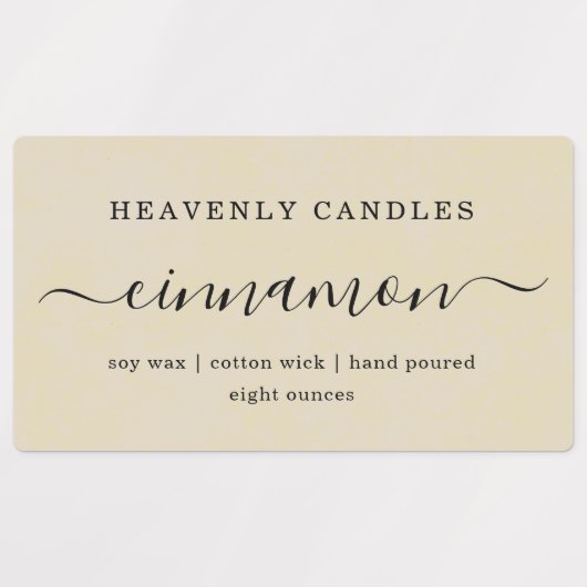 Eenvoudige WATERDICHTE Kaars Sticker Labels (Design 2)