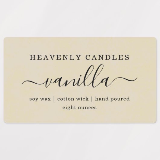 Eenvoudige WATERDICHTE Kaars Sticker Labels (Design 1)