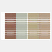 Eenvoudige waterdichte naam voor Warm en Cool Eart Labels (Vel)