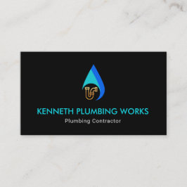 Eenvoudige waterdruppel speciale gouden buizen visitekaartje