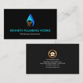 Eenvoudige waterdruppel speciale gouden buizen visitekaartje (Voorkant / Achterkant)