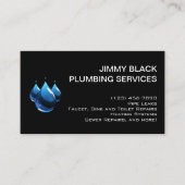 Eenvoudige waterdruppels Modern loodgieterswerk Visitekaartje (Voorkant)