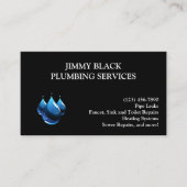 Eenvoudige waterdruppels Modern loodgieterswerk Visitekaartje (Voorkant)