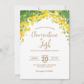 Eenvoudige waterkleur huwelijksuitnodiging kaart (Voorkant)