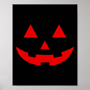Eenvoudige Watermeloen Jack O Lantern Zomer Hallow Poster