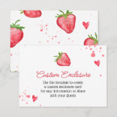 Eenvoudige Waterverf Aardbei Aangepaste Kaart (Voorkant / Achterkant)