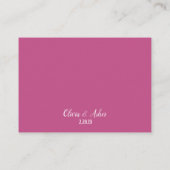 Eenvoudige Waterverf Amaranth Thistle Flower Weddi Informatiekaartje (Achterkant)