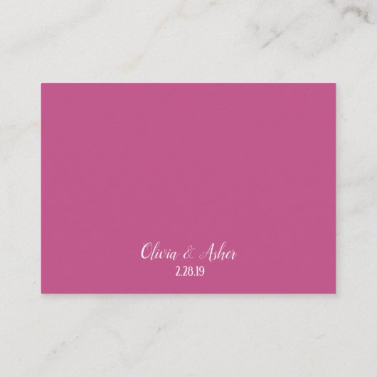 Eenvoudige Waterverf Amaranth Thistle Flower Weddi Informatiekaartje (Achterkant)