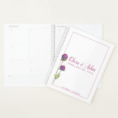 Eenvoudige Waterverf Amaranth Thistle Flower Weddi Planner (Display)