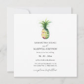 Eenvoudige Waterverf ananas bruiloft uitnodigen Kaart (Voorkant)