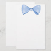 Eenvoudige Waterverf Baby Blauwe Boog Briefpapier (Voorkant / Achterkant)