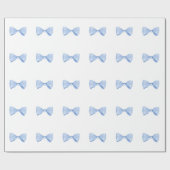 Eenvoudige Waterverf Baby Blauwe Boog Cadeaupapier (Vlak)