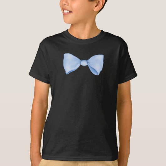 Eenvoudige Waterverf Baby Blauwe Boog T-shirt (Voorkant)