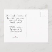 Eenvoudige Waterverf Bewaar de datum Kalender Hart Aankondigingskaart (Achterkant)