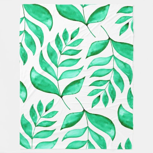 Eenvoudige waterverf bijkantoren - groen fleece deken (Voorkant)