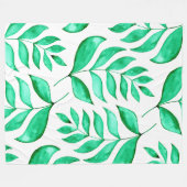 Eenvoudige waterverf bijkantoren - groen fleece deken (Voorkant (Horizontaal))