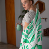 Eenvoudige waterverf bijkantoren - groen fleece deken