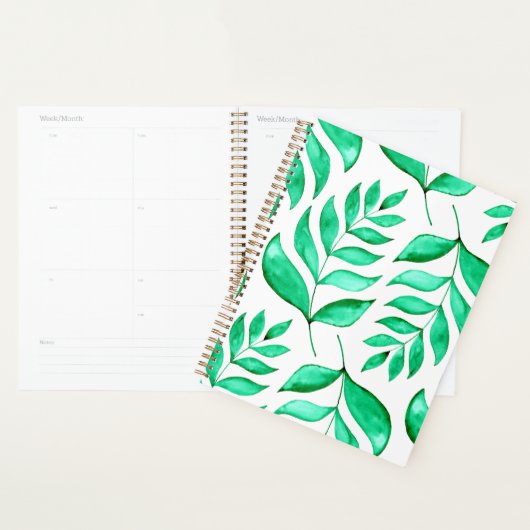 Eenvoudige waterverf bijkantoren - groen planner (Display)