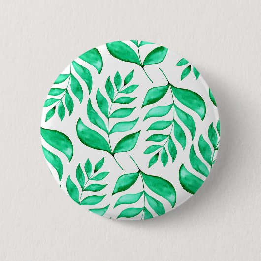 Eenvoudige waterverf bijkantoren - groen ronde button 5,7 cm (Voorkant)