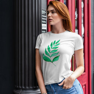Eenvoudige waterverf bijkantoren - groen t-shirt