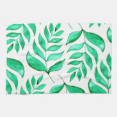 Eenvoudige waterverf bijkantoren - groen theedoek (Horizontaal)