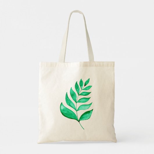 Eenvoudige waterverf bijkantoren - groen tote bag (Achterkant)
