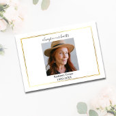 Eenvoudige Waterverf blad en tak Memorial Bedankkaart