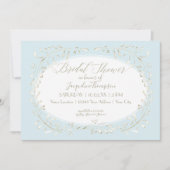 Eenvoudige Waterverf Blauwe Modern Leaf Branch Wed Kaart (Voorkant)