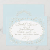 Eenvoudige Waterverf Blauwe Modern Leaf Branch Wed Kaart (Voorkant / Achterkant)