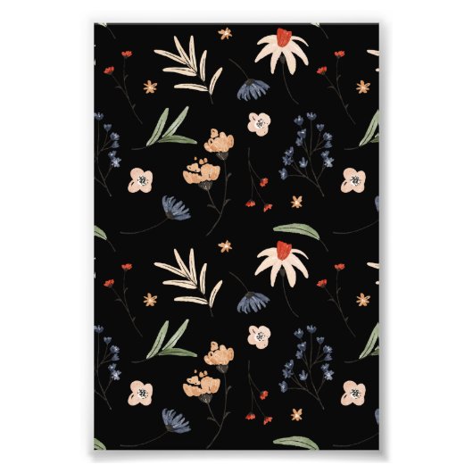 Eenvoudige waterverf bloemen 1 foto afdruk (Voorkant)