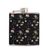 Eenvoudige waterverf bloemen 1 heupfles (Voorkant)