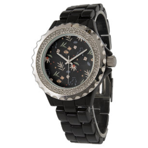 Eenvoudige waterverf bloemen 1 horloge