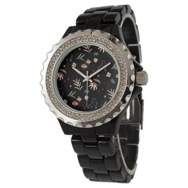 Eenvoudige waterverf bloemen 1 horloge (Gekanteld)