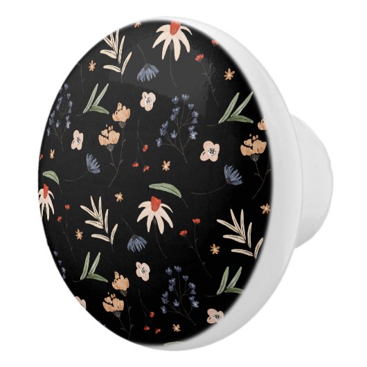 Eenvoudige waterverf bloemen 1 keramische knop (Rechts)