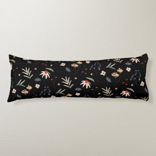 Eenvoudige waterverf bloemen 1 lichaamskussen (Voorkant)