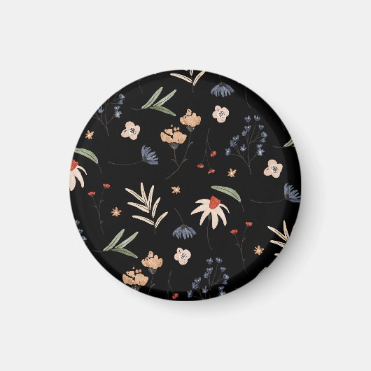 Eenvoudige waterverf bloemen 1 magneet (Voorkant)