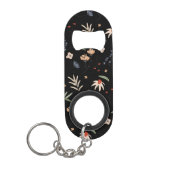 Eenvoudige waterverf bloemen 1 mini flessenopener (Voorkant)