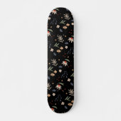 Eenvoudige waterverf bloemen 1 persoonlijk skateboard (Voorkant)
