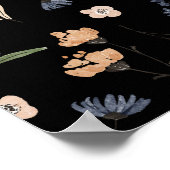 Eenvoudige waterverf bloemen 1 poster (Hoek)