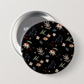 Eenvoudige waterverf bloemen 1 ronde button 7,6 cm (Voorkant /achterkant)