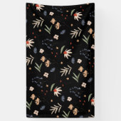 Eenvoudige waterverf bloemen 1 spandoek (Verticaal)