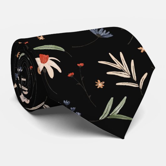 Eenvoudige waterverf bloemen 1 stropdas (Opgerold)