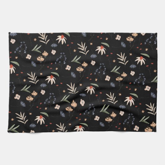 Eenvoudige waterverf bloemen 1 theedoek (Horizontaal)