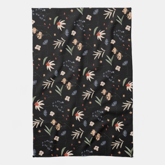 Eenvoudige waterverf bloemen 1 theedoek (Verticaal)